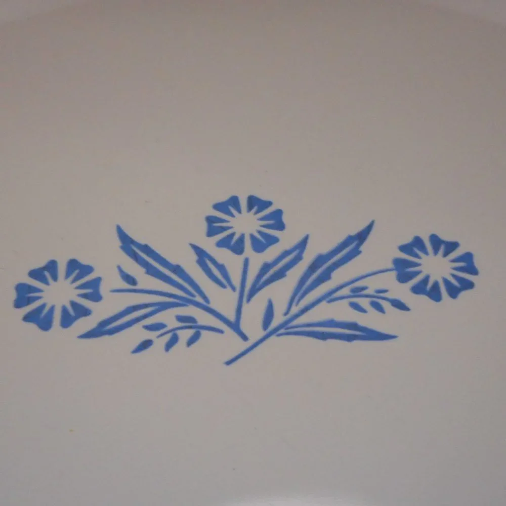 Corning Ware Pie Plate Dish Blue Cornflower P-309 9